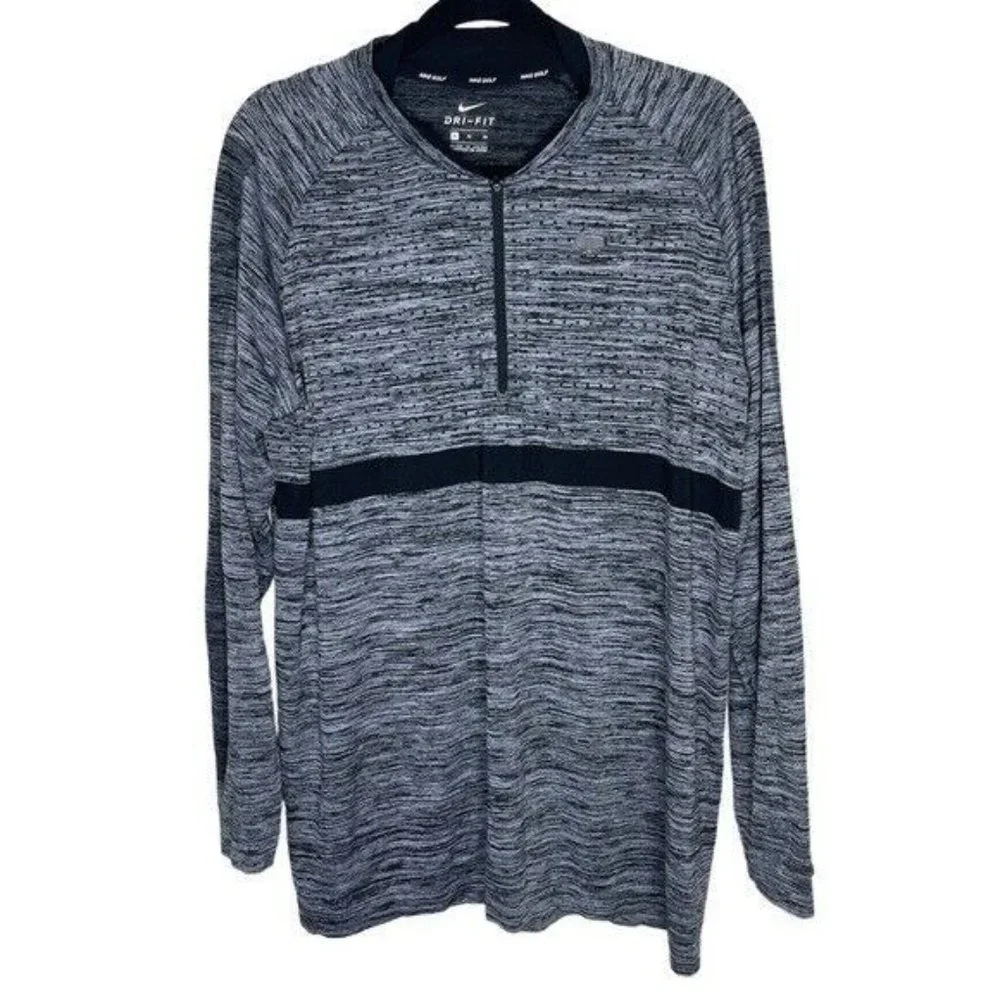 Nike Golf Dry Knit Half Zip Long Sleeve Shirt 892221-012 Men’s Size XL - Picture 3 of 10
